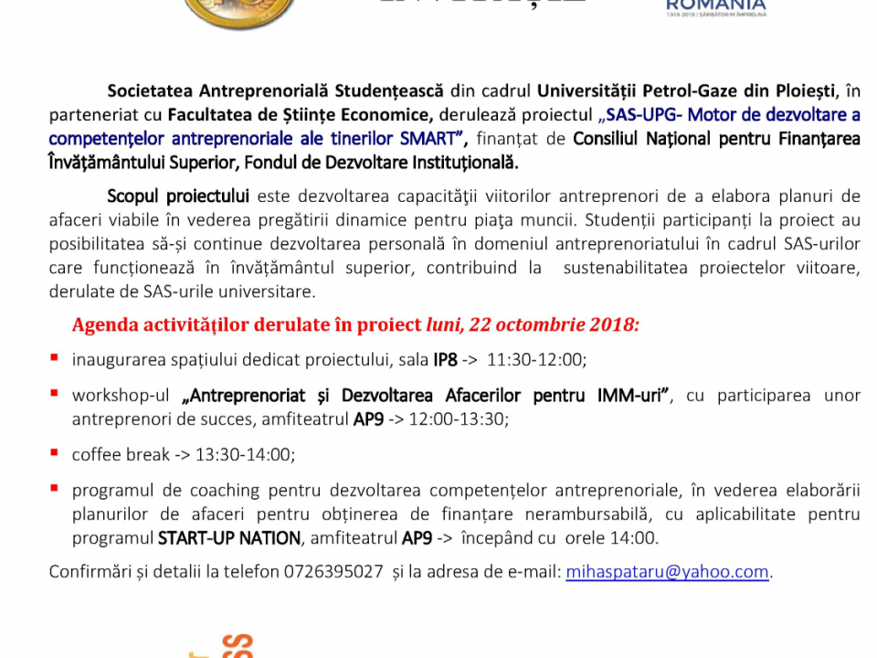 Invitație S.A.S
